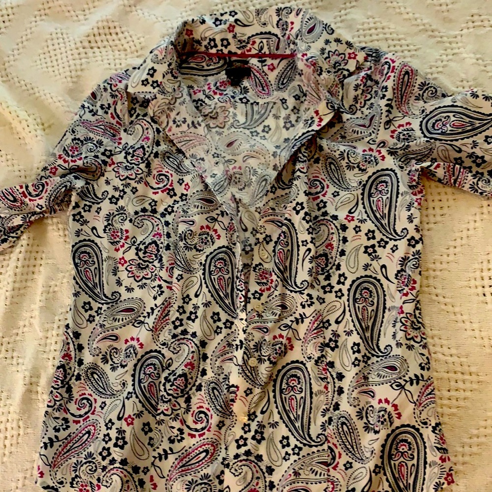 Ladies NWOT Talbots paisley shirt